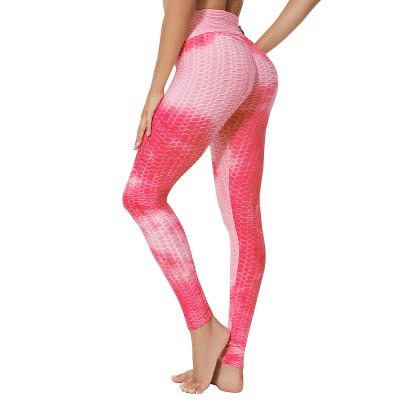 China Breathable Custom Women Fitness Tie Dye Leggings Workout Yoga Pants Butts Crack! crack! active wear yoga leggings for sale