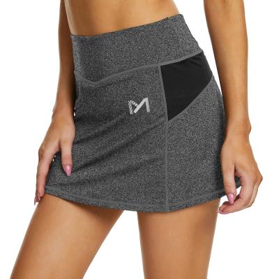 China Breathable Women's High Waisted Double Layer Golf Skirts Sporty Tennis Running Workout Active Skorts Skirts With Pockets for sale