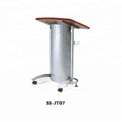 China Portable European Style Dais Stainless Steel Wooden Podium for sale