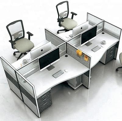 China (Height)Adjustable Best Selling Modern Office Workstation Furniture Modular 4 Person Desk for sale