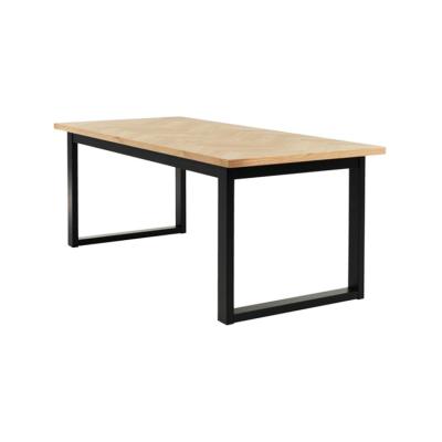 China High Quality MDF Simple With Wholesale Modern Dining Room Dining Table Metal Paper U Legs for sale