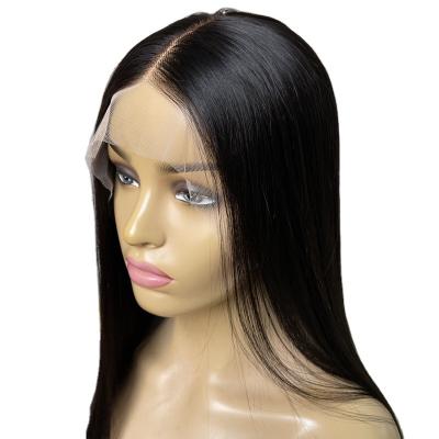 China Cheap Swiss Lace Factory Price Human Hair Cuticle Aligned Blunt Cut Lace Front Wigs Virgin Peruvian Human Hair for sale