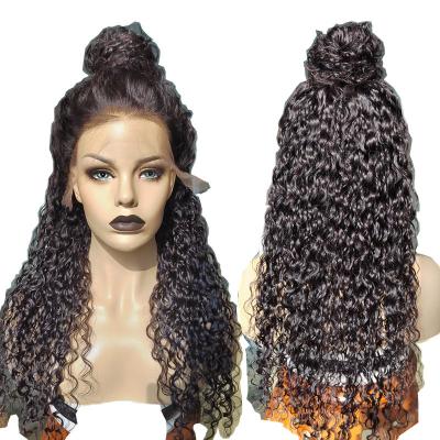 China Jerry Curly Curly Hair Piece Wig Lace Frontal Wig Water Body Wave Virgin Hair Deep Wave Long Wig for sale