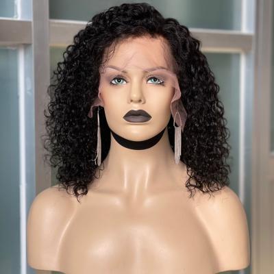 China Wholesale Deep Wave Hair Lace Front Wig Factory Price Cuticle Aligned Kinky Curly Unprocessed 13*4 Brazilian Hair for sale