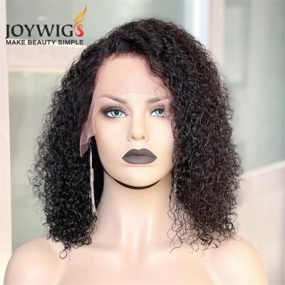 China Joywigs Short Curly Wig Brazilian Curly Wig Full Lace Frontal Wig Bob Hair Lace Front Wig for sale