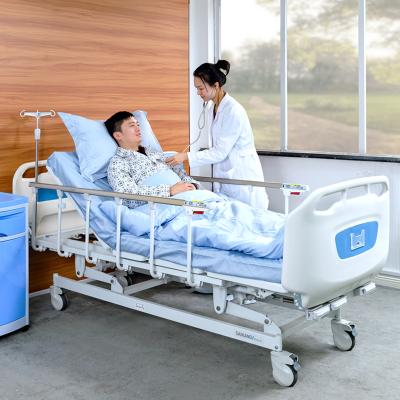 China D3w SAIKANG Multifunctional Foldable Safe Foldable Crank Patient Manual Patient Bed 3 ICU Bed Hospital Equipment Bed Wheels SAIKANG for sale