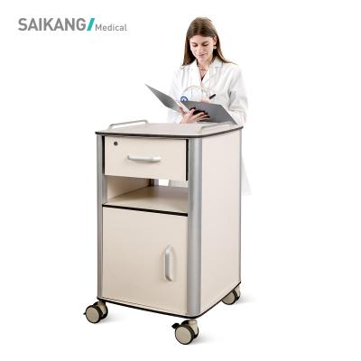 China Modern cheap SKS025 hospital bedside steel storage cabinets with wheels for sale