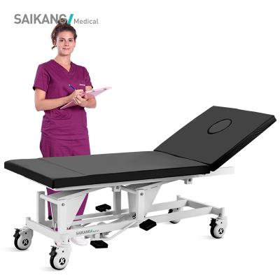 China Modern Hydraulic Metal Adjustable Medical Manual Couch Casters X14 Hospital Hospital Examination Table Patient Table for sale