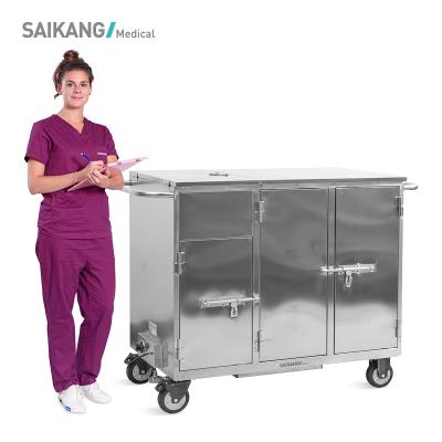 China SKH012 304 Stainless Steel Modern Sealed Electric Heating Disinfect Hospital Meal Serving Trolley Supplier for sale