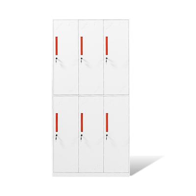 China SKH098-6 SAIKANG Modern Multi-Door Locker Cabinets Stainless Steel Hospital Storage Office Medical Cabinets for sale