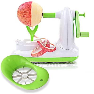 China Viable Multifunctional Fruit Peeling Machine Fruit Potato Peeler Operated Kitchen Apple Peeler Kitchen Apple Slicer Hollow Punch Cutter for sale