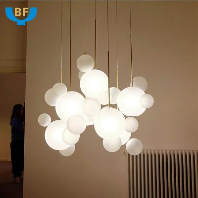 China Nordic Modern Bubble Light Luxury Glass Lamp Chandelier Pendant Light for sale