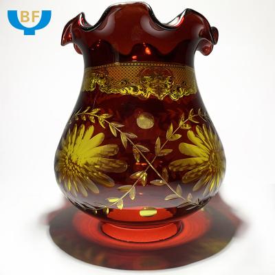 China 2022 Europe/China Top Sale Vase Design Decor Art Crafts Home Furnishing Glass Platform Ornaments for sale