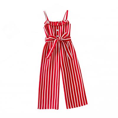 China YK1969A Comfortable Girls' Striped Sling Overalls Summer Children Clothing Fashion Slimming Overalls for sale