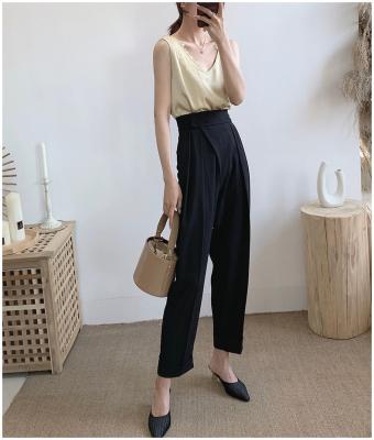 China CN1158A QUICK DRY Women's High-Waist Straight-Leg Suit Pants for sale