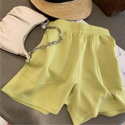 China CN0914A Anti-wrinkle Womens Cotton Shorts , Womens High Waist Slim Pocket Hot Pants for sale