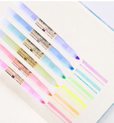 China office & Plastic School Markers Fiber Chisel Tip Cheap Liquid Ink Highlighter Bar Pen Provided for Kids and Staff for sale