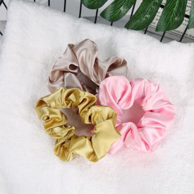 China Fashion Fashion oversize xl hair accessories about silk women hair scrunchies 21 colors for sale