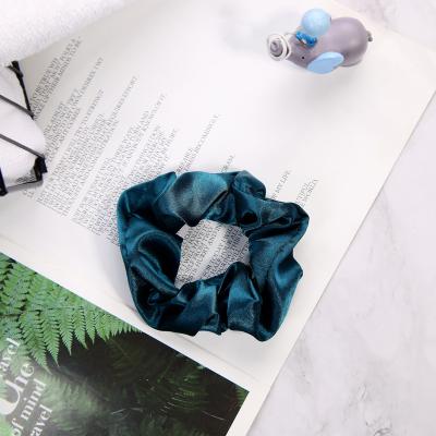 China Fashion Wholesale custom printing satin silk cotton spot design hair scrunchies D01 for sale