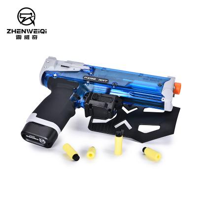 China Zhenweiqi fire mouse S200 sponge toy hand drawn toy gun EVA sponge bomb launcher toy hand pull sponge bomb original design short soft tape pattern for sale