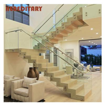 China 2021 contemporary stainless steel standoff glass fencing hardware for modern stair railing frameless glass balustrade for sale