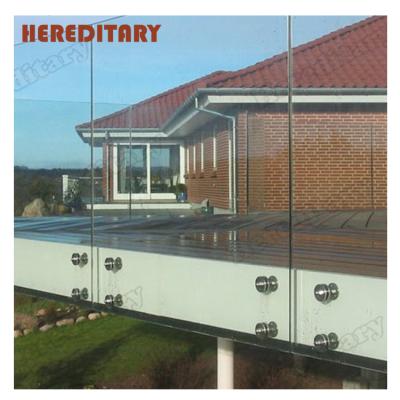 China Modern Plexiglass Railings For Decks Design Glass Railing Enclosure Glass Standoff for sale