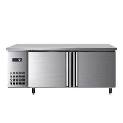 China Single-temperature Commercial Hotel Restaurant Kitchen 2 Door Counter Static Cooling Refrigerator for sale