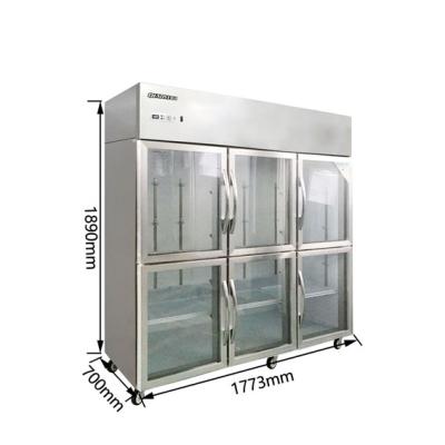 China Single-temperature Large Capacity Supermarket Static Cooling 3 Glass Doors Daily Use Upright Display Refrigerator for sale