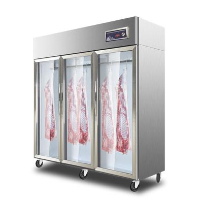 China JINBEST Single-Temperature Display Standard Refrigerator Meat Hanging Cabinet Direct-Chilled Large 3 Glass Door for sale