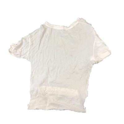 China Strong Absorption Capacity Excellent Water Occasion Used White T Shirt Cotton Floss Rags for sale