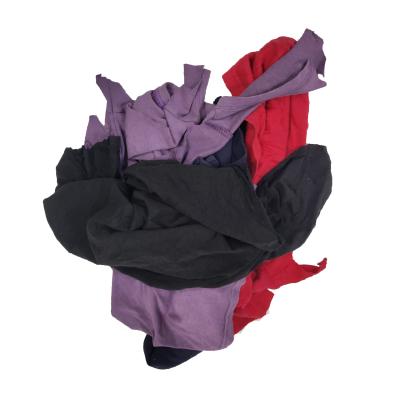 China Wholesale Strong Water Absorbency 35-55cm Dark Color T-shirt Textile Cotton Blend Used Waste Cloths for sale