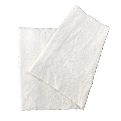 China Strong Water And Oil Absorption Capacity White Bath Towel Waste Cloth Machine Cotton Recycling Cleaning Cloths for sale