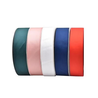 China Recyled Factory Direct Stain Supply 4cm Polyester Cotton Ribbon Clothing Decoration Polyester Ribbon for sale