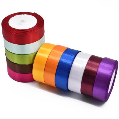 China Wholesale 2.5cm Recyled Colorful Flower Grosgrain Wrapping Ribbon Handmade 100% Polyester Apparel Grosgrain for sale