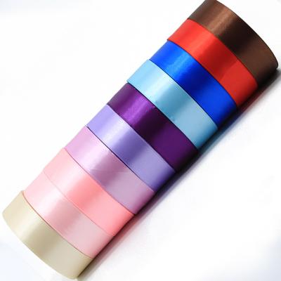 China Viable Manufacturers Wholesale 4cm Ribbon Big Roll 100yard/roll Garment Gift Polyester Wrapping Silk Ribbon for sale