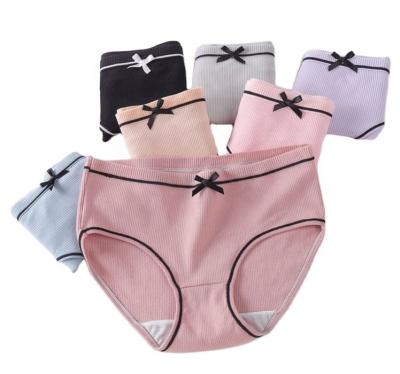 China Factory Price Wholesale Soft Breathable Girl Briefs Ladies Cotton Breathable Panties for sale