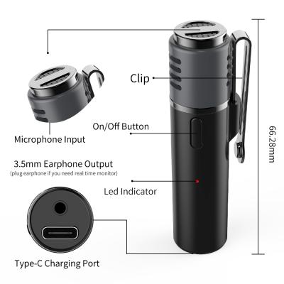 China Compatible with IOS & Android Mini Hidden Portable Smart Lavalier Lapel Mic Bluetooth Wireless Smartphone Microphone Powered by Sabinetek for sale