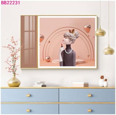 China Fashion Print Painting With Painted Frame For Home Decorative Jumbo Size Geometric Figure Framed Picture For Dining Room for sale