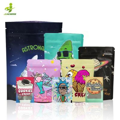 China JIACHENG Customizable Moisture Proof 1g 1/8oz 3.5 gram 4 x 6 1/4 oz 7 gram 1 oz 28 gram Special Smell Proof Matte Zip Lock Mylar Bags For Candy for sale