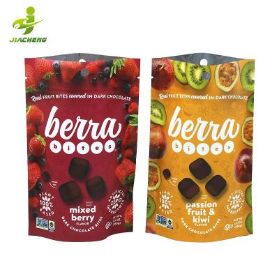 China JIACHENG Disposable Customized Design Printed Ziplock PE Frosting Zip Up Holder Mylar Snack Dried Fruit Package Food Packaging Bags Dry Pouches for sale