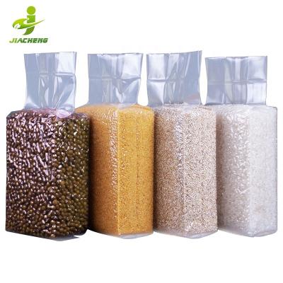 China Disposable Hot HDPE PP Food-Safe HDPE PP Disposable Eco Bio Plastic Pouch Vacuum Seal Side Gusset Side Gusset White Clear Bags For Rice Packing for sale