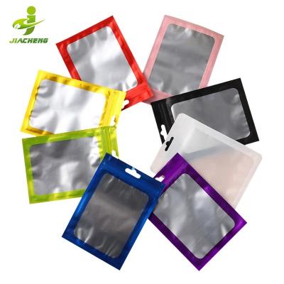 China JIACHENG Matte Three Side Heat Sealed Disposable Custom Printed PE Packaging Bag/Plastic Opp Packaging Small With Hang Hole for sale