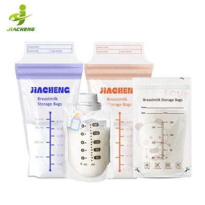 China JIACHENG Moisture Proof Bolsas Materna de leche Cream Beverage Almacenar Pouches 450ml Eco Friendly Water Pouches With Zipper for sale