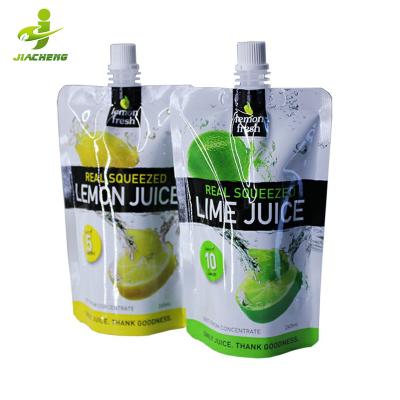 China JIACHENG moisture proof eco plastic stand up pouch pour juice fruit yogurt One drink 200ml doypack 250ml foil for sale