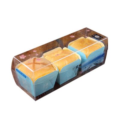 China Recycled Paper Boxes Transparent Materials Food Box Environmentally Friendly PET Custom Baking Packaging for sale