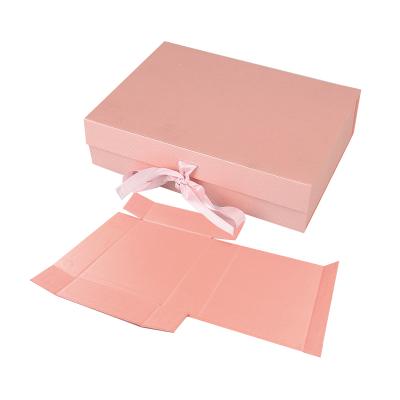 China Recycled Materials Cardboard Flat Pack Custom Folding Box Packaging Magnetic Paper Foldable Gift Box for sale