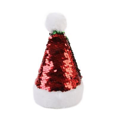 China Viable Christmas Cute Fashion Birthday Party Reversible Petsinn Sequin Dog Bling Bling Hat With Soft Fleece Lining for sale