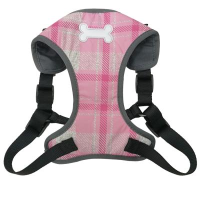 China Durable High Quality Polyester Pets Training Set Cute Lattice Breathable Dogs Arm Vest for sale