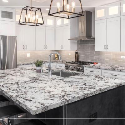 China Modern Natural Stone White Orion Granite Countertop Kitchen for sale