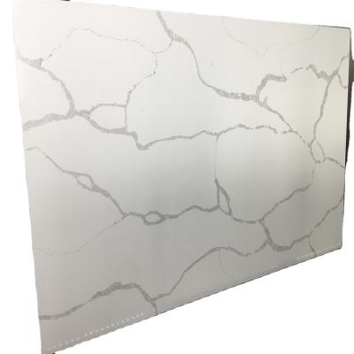 China Wholesale Price Modern Artificial Marble Slab Calacatta White Quartz For Home Decor for sale